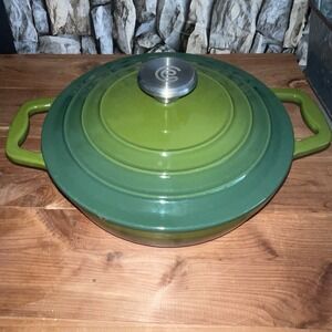 Cook's Essentials Green Cast Iron Enameled 11" Dutch Oven New